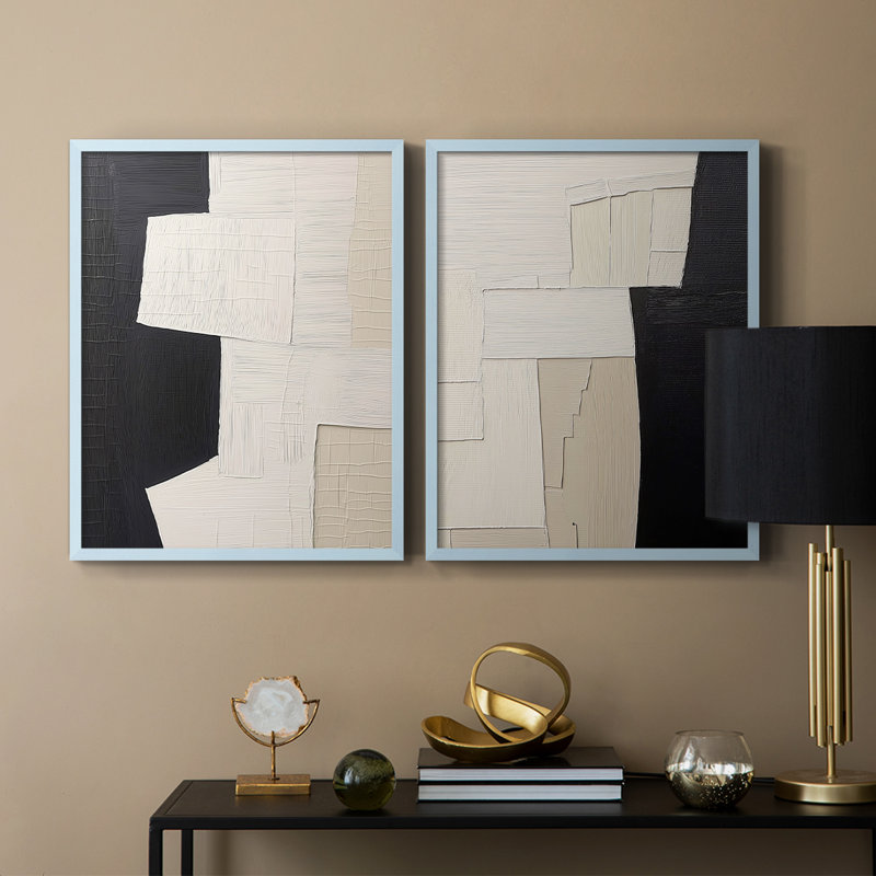 Série ABSTRACT DCLxxviii - reproduction encadrée de qualité supérieure - prête à être accrochée - aucun clou requis - aucun clou requis
