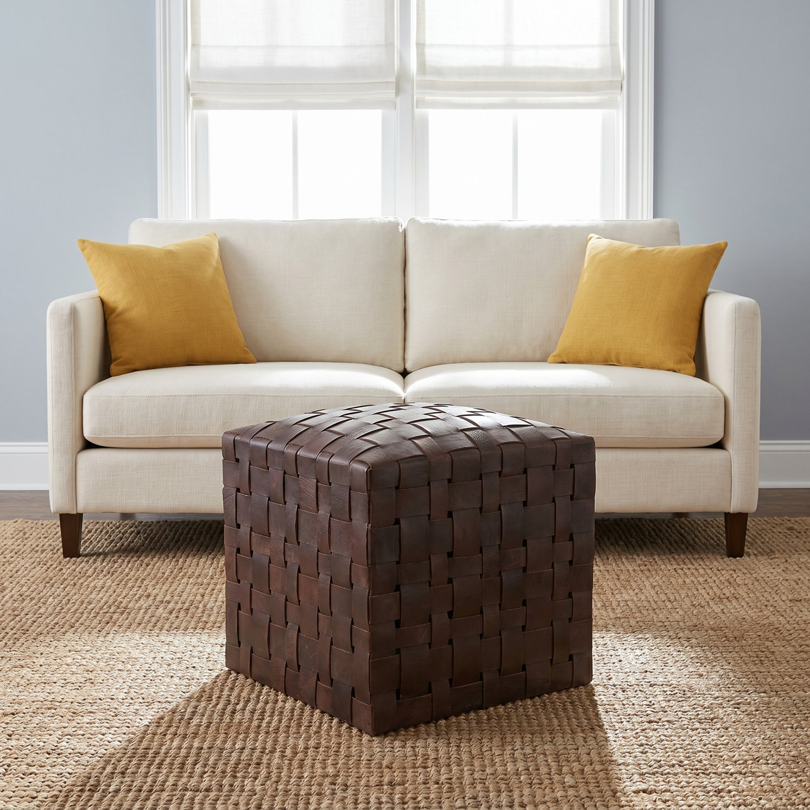 Halcyon 17" Ottoman, Ivory