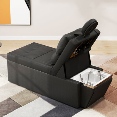 Massage Bed With Head Spa Equipment And Foot Bath, Backwash Unit Beauty Bed With Shampoo Bowl