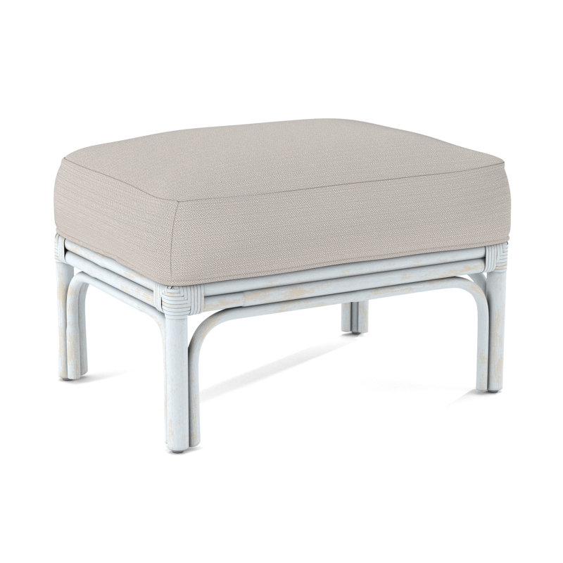 Boca Ottoman, Brown Geometric, 0456-33, Bisque