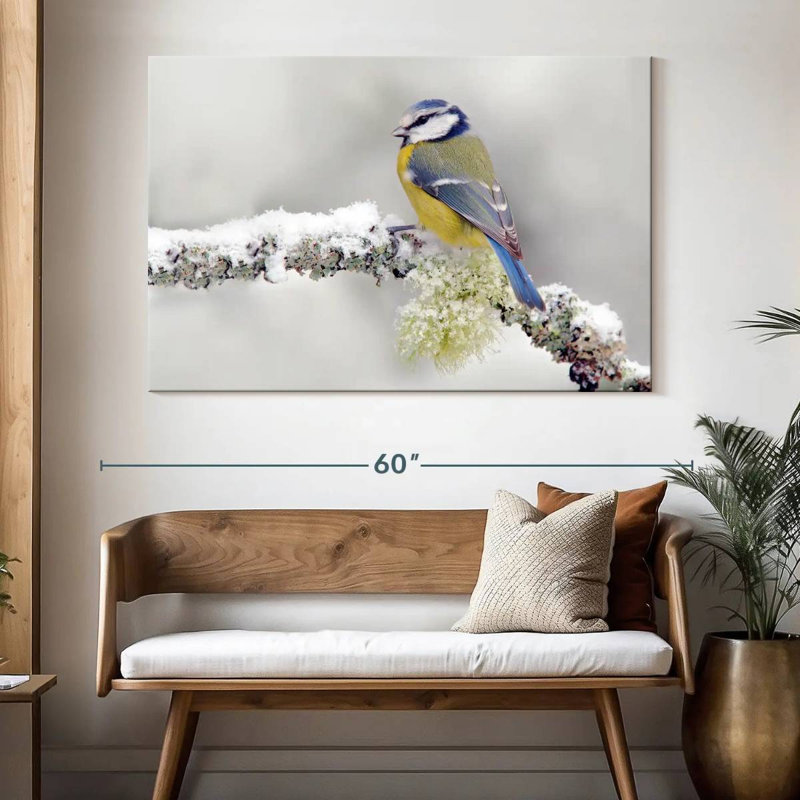 Crowle Blue Tit Songbird, 34" H x 51" W