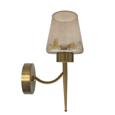 Aletris Glass LED Armed Sconce