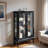 Lighted Display Cabinet With Led Light And Adjustable Shelves
