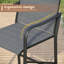 Ensemble de bar pour 4 personnes avec table de bar ronde et 4 chaises de bar PVC-coated polyester-1408880788