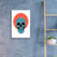  «Blue Skull» par Balazs Solti, art mural en verre acrylique, 16 po x 24 po-2023669652