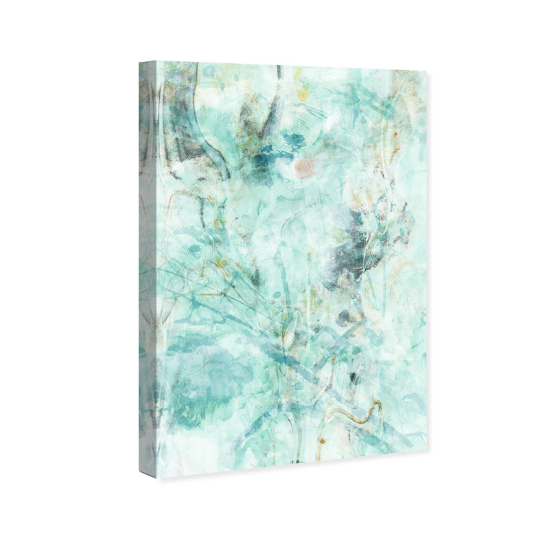 Salseo turquoise sur toile, H 24 po x l 16 po x P 0,8 po