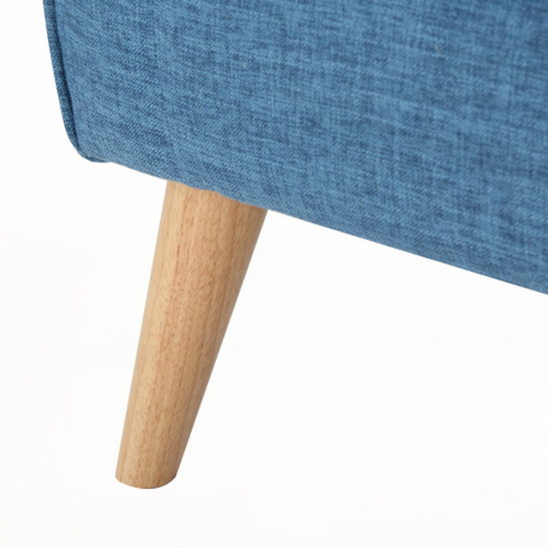 Canapé-lit moderne capitonné Decato, H 31,25 po x l 49,75 po x P 29,5 po, Polyester bleu estompé