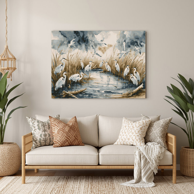 Art mural en métal Coastal Seabird Sanctuary, H 288 po x l 432 po x P 0,05 po