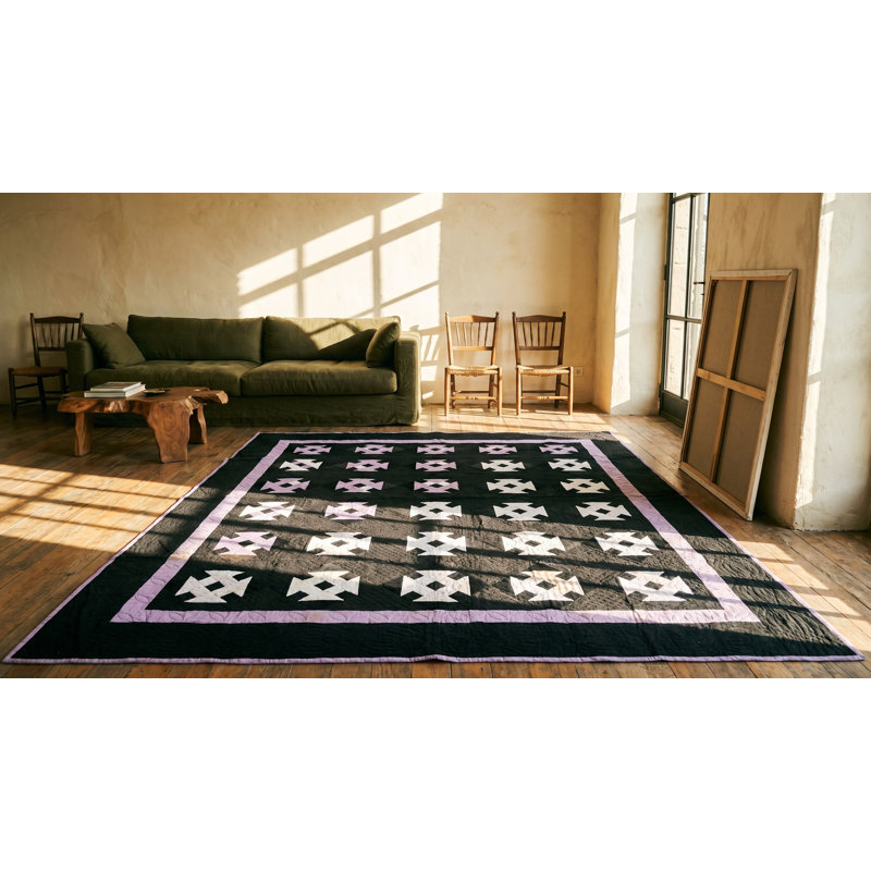 Antique Quilt American Knotted Rug