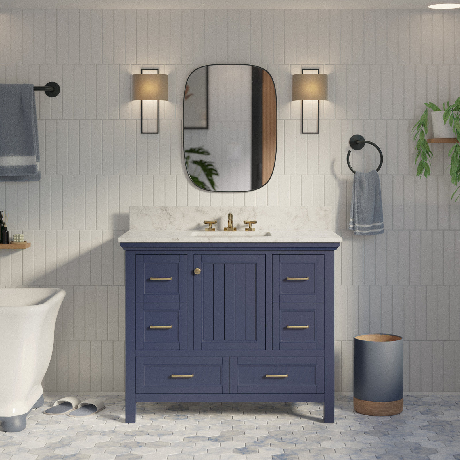 Maven 42'' Single Bathroom Vanity, Royal Blue