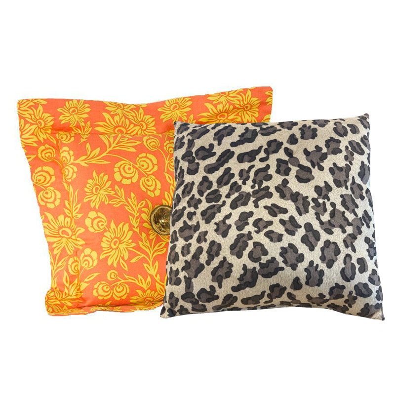 Sumba Buttons Cotton Reversible Throw Pillow