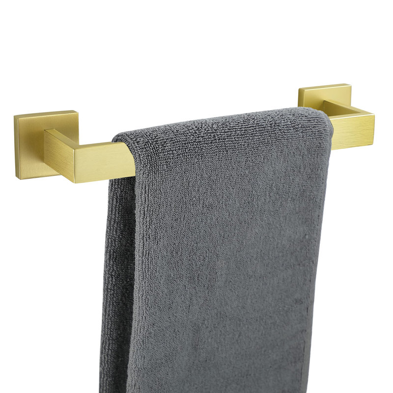 Porte-serviettes mural 17,52 po, Or brossé, L 17,51 po x l 3,15 po x P 2,17 po