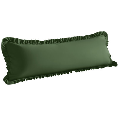 Taie d'oreiller pour le corps en microfibre brossée à volants, taie d'oreiller pour le corps doux infroissable et résistante aux taches, 20 po x 54 po, 1 paquet