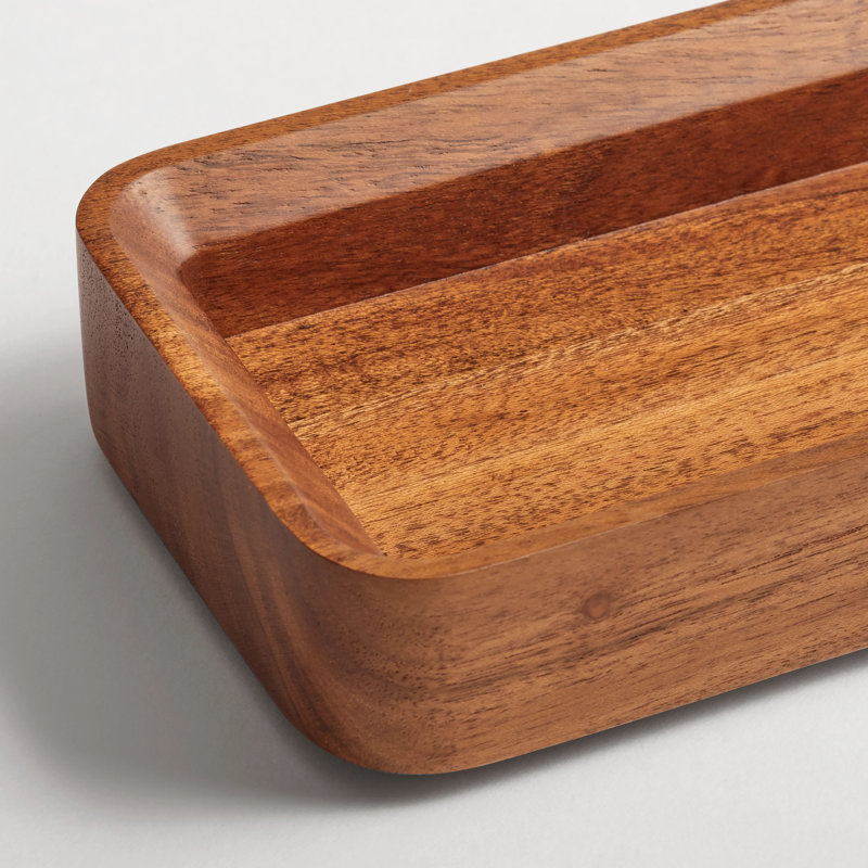 Square One Stacking Tray, Acacia