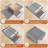 Sturdy Foldable Storage Box With Window And Label, 4 Pieces, Grey