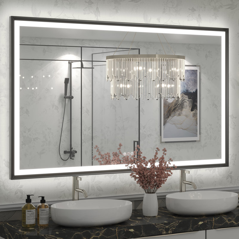 Miroir de salle de bain / meuble-lavabo mural Molly, 60 po x 36 po