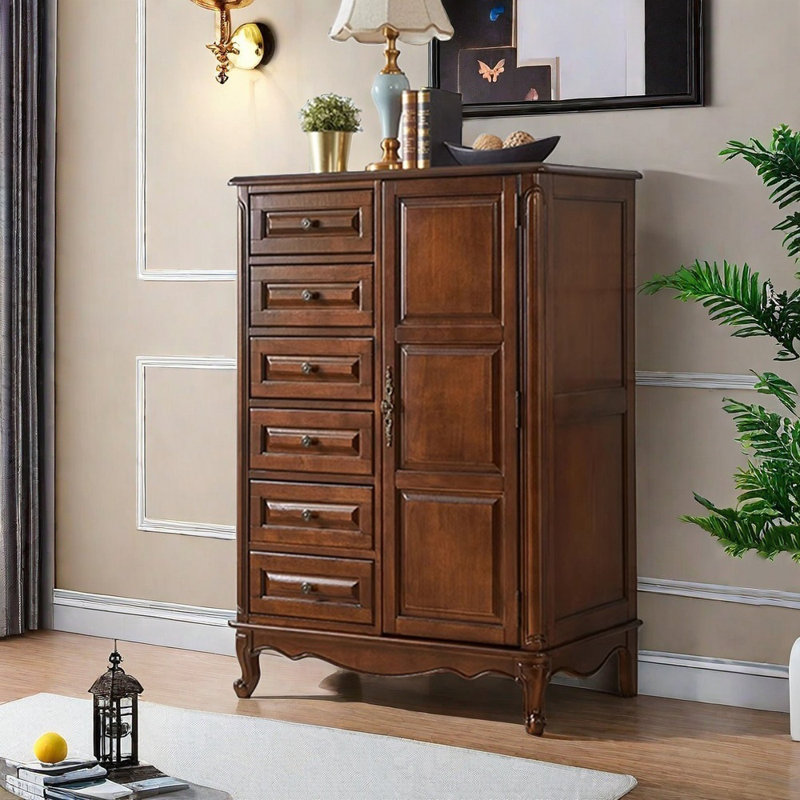 Retro Simple Solid Wood Accent Cabinet
