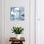Key box for wall, Opens to the right, 30x30x5, Black, Symmetrical swans on the water forming a heart, 