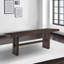 Table de salle à manger extensible 72-90 pouces, base piédestal, bois brun
