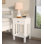 Table de chevet en bois massif Draco, table de chevet Modern Farmhouse, petite table de chevet avec tiroir