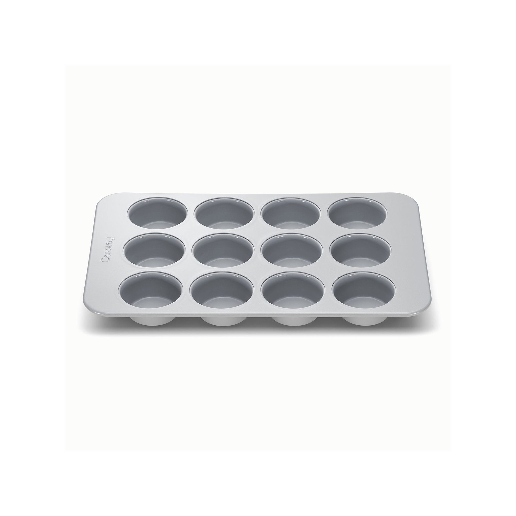Caraway 12 Cup Nonstick Ceramic Muffin Pan, Gray, Gray