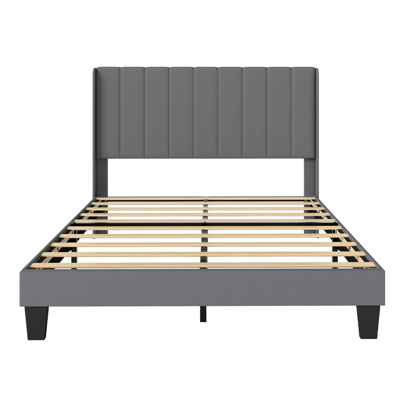 Upholstered Bed, Double (4'6), Grey