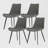  Modern 5/7 Pieces Dining Room Sets, Pre-Assembly Round Dining Table Sets, Glossy Sintered Stone Tabletop Kitchen Dining Table Set With PU Upholstered Chairs-931415074-931415073