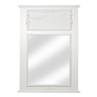 Trumeau Wood Flat Wall Mirror