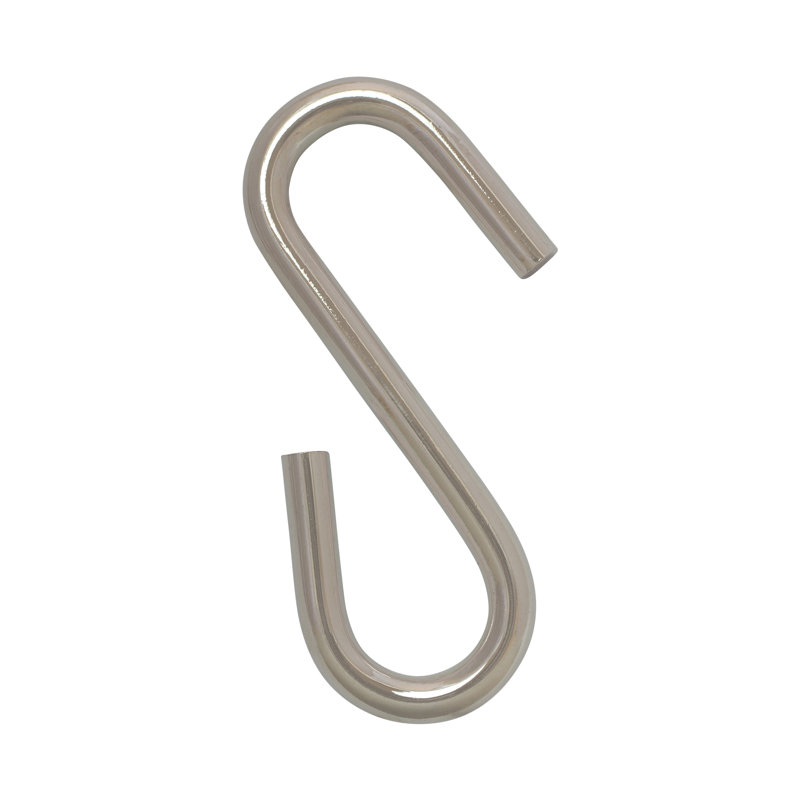 Crochet standard en acier inoxydable, Nickel poli, H 2,95 po x l 1,46 po x P 0,24 po