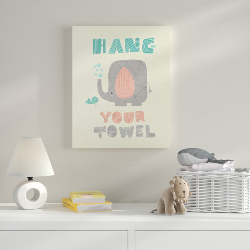 Art éléphant Gupton, Toile tendue, H 40 po x l 30 po x 1,5 po