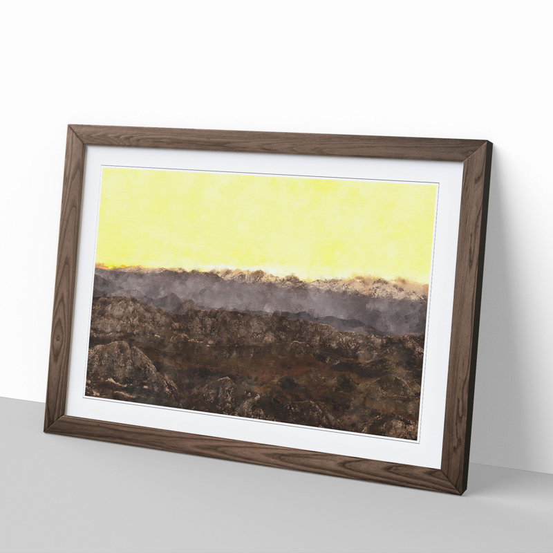 Mountains in Colunga Spain - Framed Print, Walnut Framed, 27cm H x 36cm W x 2cm D