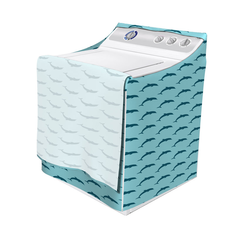 Housse pour machine à laver à motif intelligent ocean animaux aquatique life inspirations intelligent ocean creatures