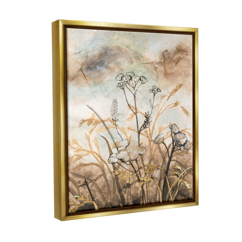 «Neutral Landscape Collage Floater Frame» par Vanna Lam sur, Cadre flottant métallique doré, H 31 po x l 25 po