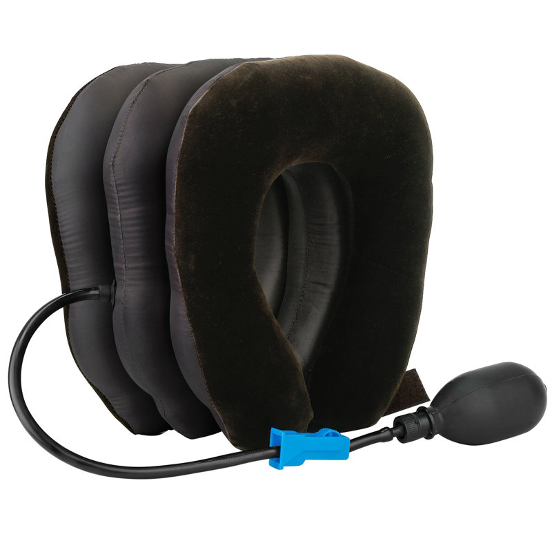 Coussin gonflable de traction cervicale pour alignement de la colonne vertébrale et soutien au voyage