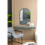 24 "x 36" miroir arqué noir avec cadre en métal pour la construction de vestibule de chambre à coucher de salon