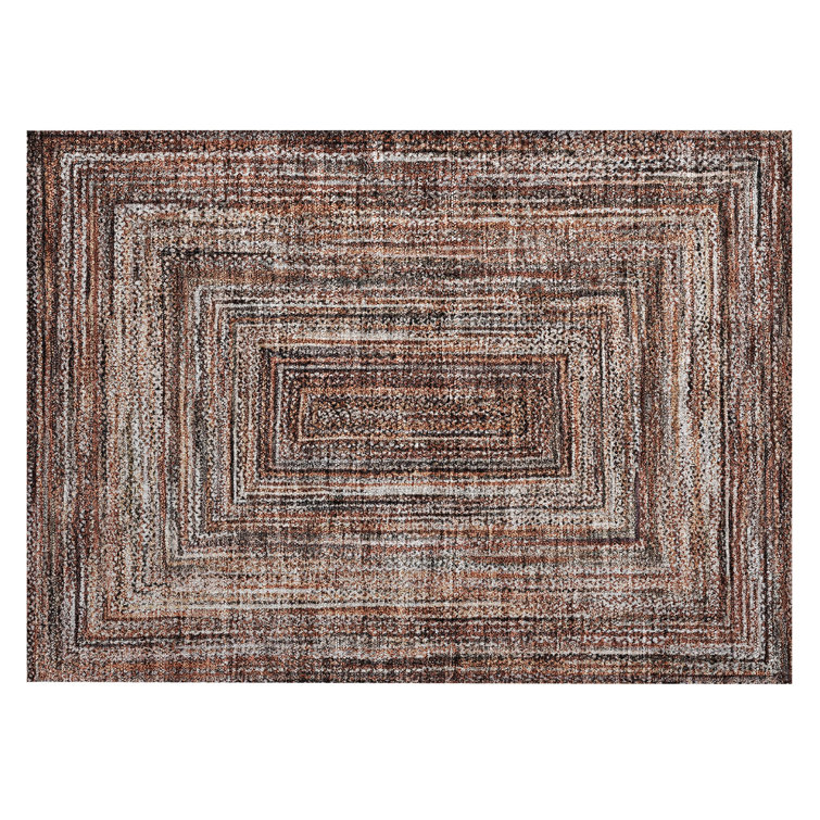 Machine Washable Indoor/Outdoor Xhevrie ACN1725 Terracotta Rug