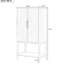 Armoire en placage de chêne pour étude, couloir, espace de vie - tablette réglable de 71,8 po de hauteur et salle de style moderne, vestibule, poignées de couloir contemporaines-655459024