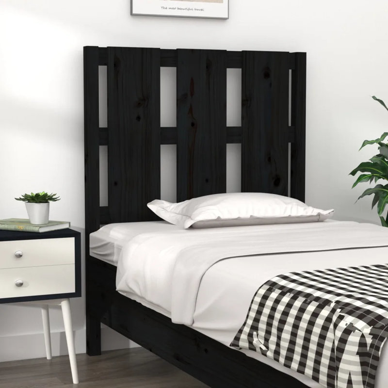 Bruges Solid Wood Headboard, Single (3'), Black