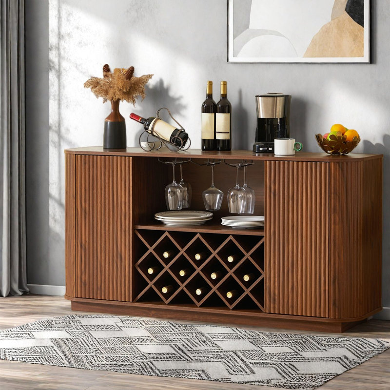 Buffets et buffets multifonctionnels, barre de cuisine en bois MDF 58 po