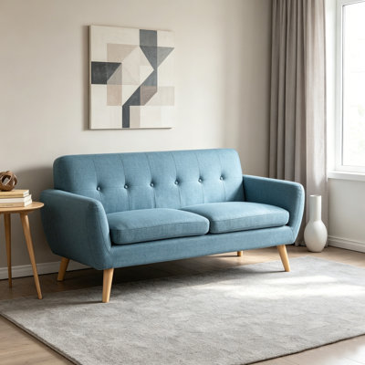 Button Tufted Loveseat With Comfortable Seating And Elegant Design, Perfect For Small Spaces And Modern Decor.