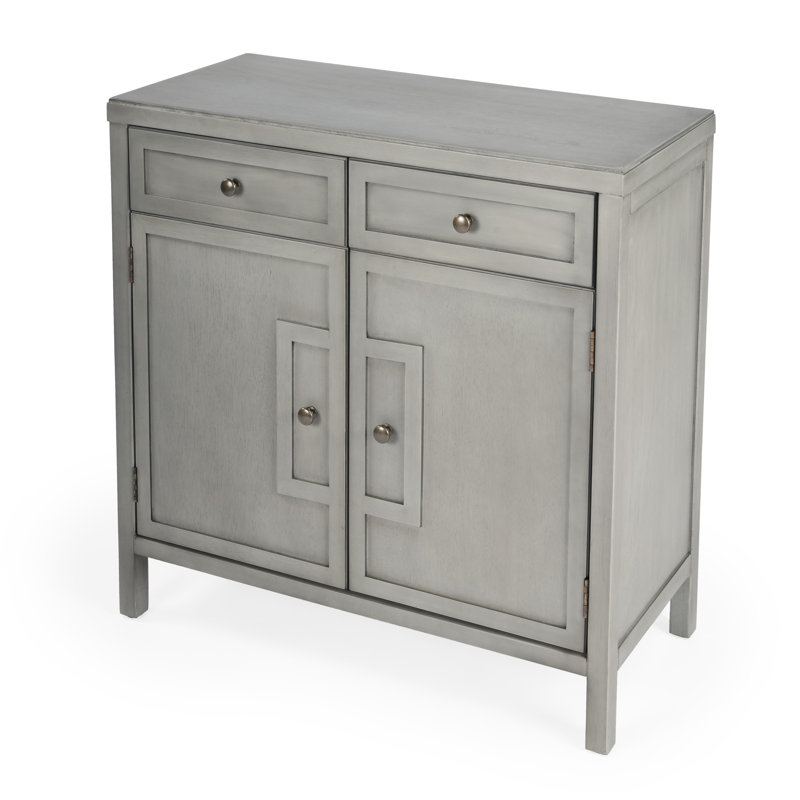 Imperial Console 2 Drawer Accent Cabinet, Gray