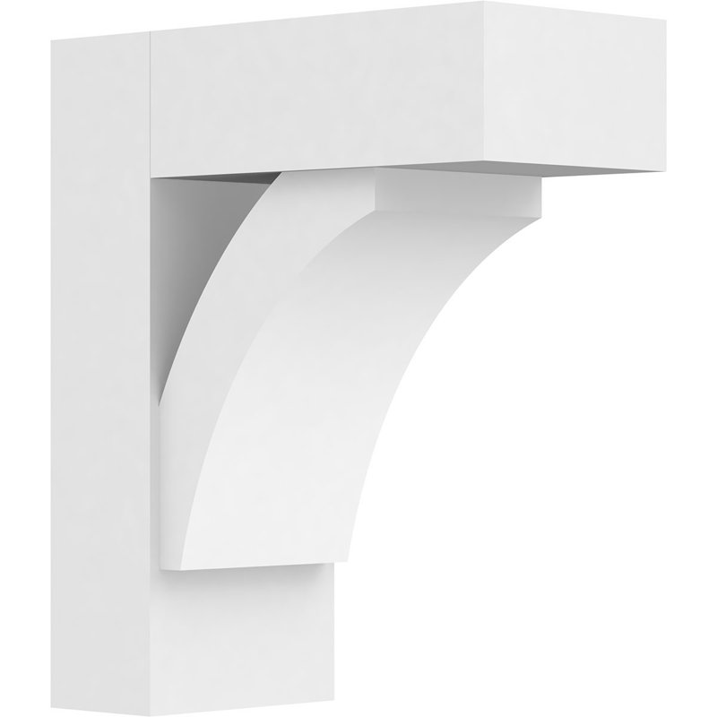 Support standard en PVC de qualité architecturale avec extrémités en bloc Thorton, H 14 po x l 5 po x P 12 po
