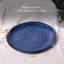 Assiette à dessert en grès céramique 7,68 po Denim - Va au micro-ondes, au four et au lave-vaisselle, par Porto Brasil