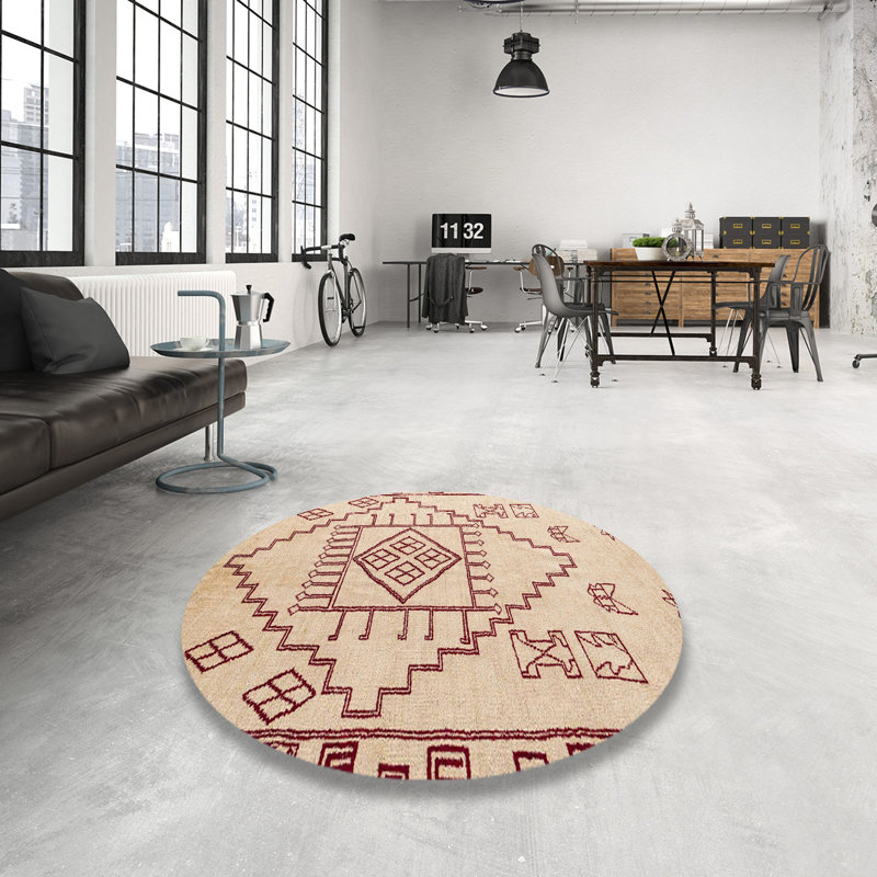 Tapis abstrait moderne 5371, Rond 5 pi