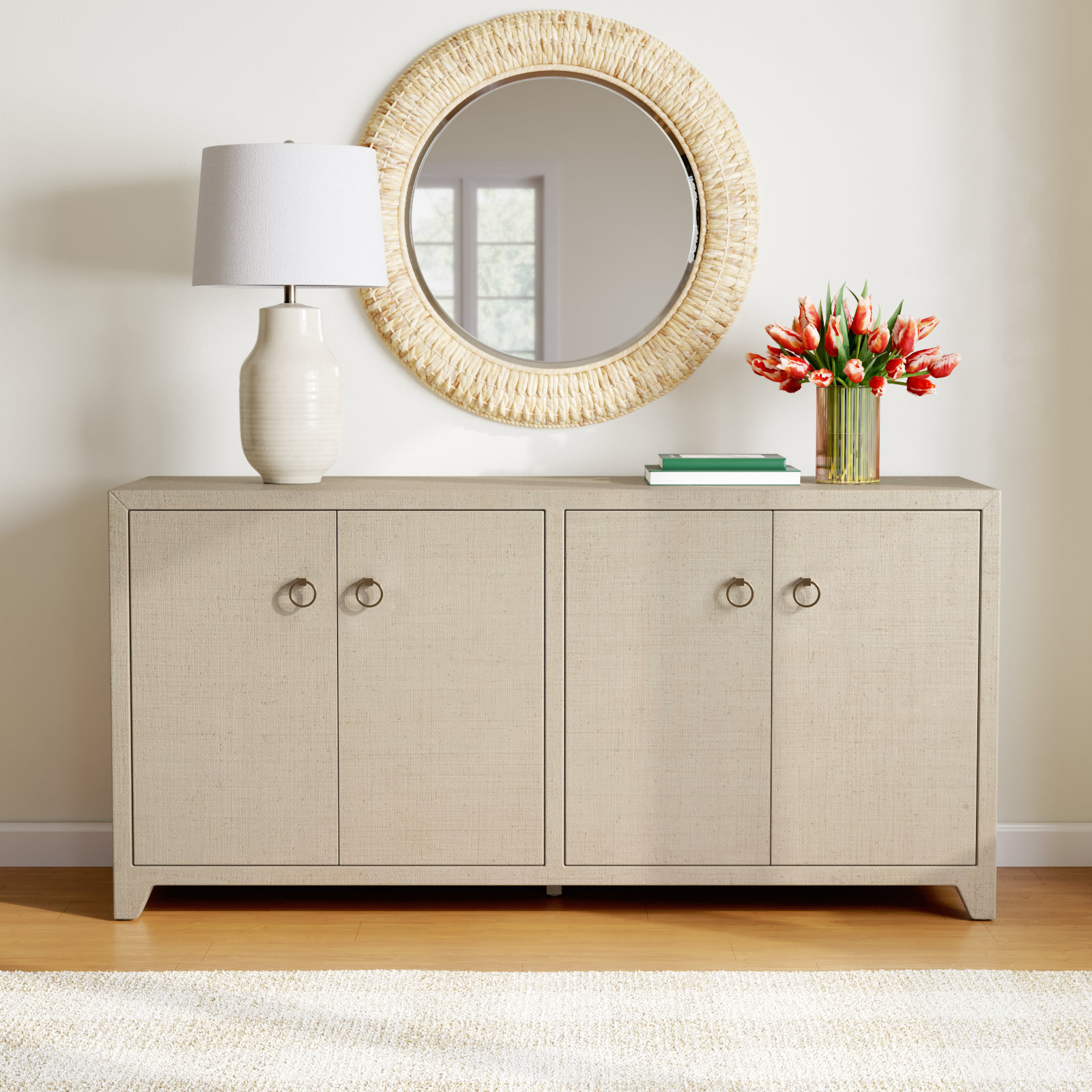 Cleo Raffia Sideboard, Natural