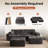 Nathasa 2 - Piece No Assembly Required Upholstery Boneless Sofa, Free Combination Compression Sectional, Cloud-like Couch with Ottoman-1745098343-1745098341