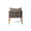 (Ensemble de 2) Fauteuils club d'extérieur en bois d'acacia avec coussins