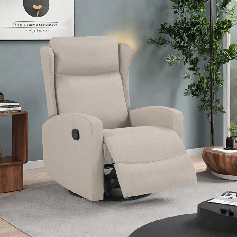 Fauteuil inclinable et pivotant à bascule, Lin gris