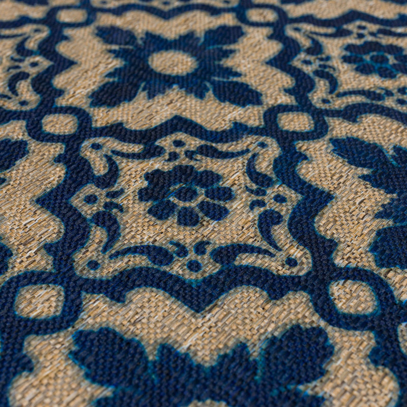 Tapis décoratif antidérapant bleu marine Inspired Time