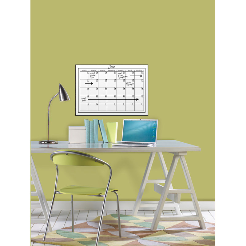 Monthly Dry Erase Calendar Wall Stickers, 45 cm H x 61 cm W